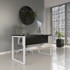 Mesa Madeira 1500x600mm M150/60p25tub Preto/branco