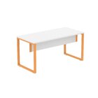 Mesa Madeira 1500x700mm M150/70p25tub Branco/laranja Picasso