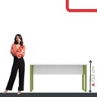 Mesa Madeira 1500x700mm M150/70p25tub Branco/verde Miró