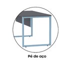 Mesa Madeira 1500x700mm M150/70p25tub Grafito/azul Dali