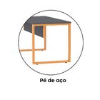 Mesa Madeira 1500x700mm M150/70p25tub Grafito/laranja Picasso