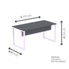 Mesa Madeira 1500x700mm M150/70p25tub Grafito/lilas