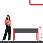 Mesa Madeira 1500x700mm M150/70p25tub Grafito/vermelho