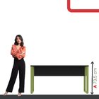 Mesa Madeira 1500x700mm M150/70p25tub Preto/verde Miró