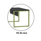 Mesa Madeira 1500x700mm M150/70p25tub Preto/verde Miró