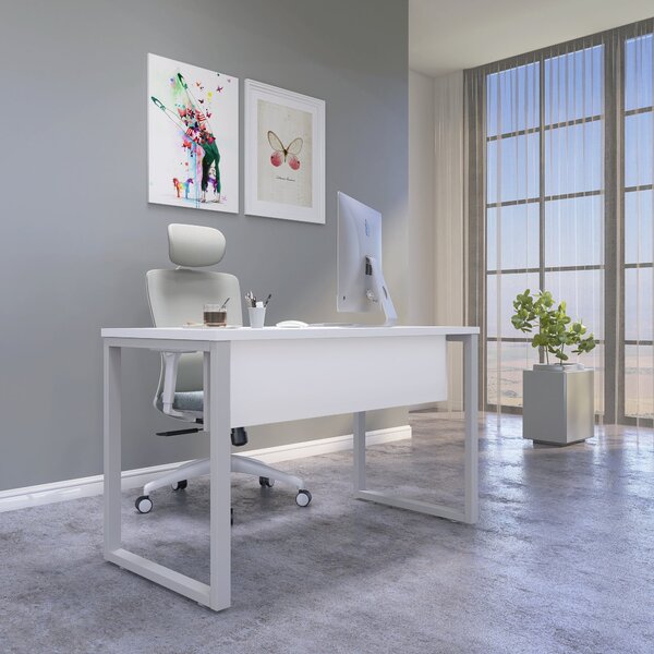 Mesa Madeira 150 X 60cm M150/60p25tub Branco/cinza