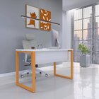 Mesa Madeira 1700x700mm M1700/700p25tub Branco/laranja Picasso