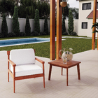 Mesa Madeira 41x55x55cm Marrom Mesa Naterial