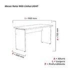 Mesa Madeira 740x900x600 Ml900pe27pp Espresso Móveis Nogal Le