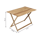 Mesa Madeira 75x70x120cm Marrom Tropicália Naterial