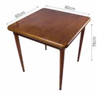 Mesa Madeira 80x80cm - Base 4 Pé 78cm - Liso Natural