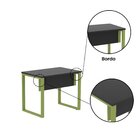 Mesa Madeira 900 X 600 Mm M90/60p 25tub Preto/verde