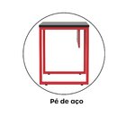 Mesa Madeira 900 X 600 Mm M90/60p 25tub Preto/vermelho