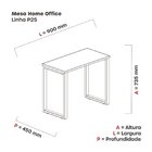 Mesa Madeira 900x450mm M90/45p25tub Grafito