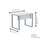 Mesa Madeira 900x600mm M90/60p25tub Branco/azul Dali