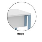 Mesa Madeira 900x600mm M90/60p25tub Branco/azul Dali