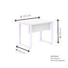 Mesa Madeira 900x600mm M90/60p25tub Branco/lilas