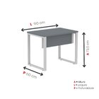 Mesa Madeira 900x600mm M90/60p25tub Grafito/cinza