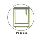 Mesa Madeira 900x600mm M90/60p25tub Grafito/verde Miró