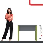 Mesa Madeira 900x600mm M90/60p25tub Grafito/verde Miró