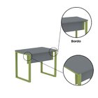 Mesa Madeira 900x600mm M90/60p25tub Grafito/verde Miró