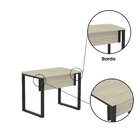 Mesa Madeira 900x600mm M90/60p25tub Nogueira Casablanca/preto