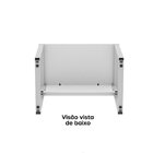 Mesa Madeira 90 X 60 Cm M90/60p25tub Branco/cinza