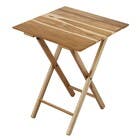 Mesa Madeira FSC Dobrável Quadrada Beer Teca Tropicalia 60x60x75cm Naterial