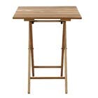 Mesa Madeira FSC Dobrável Quadrada Beer Teca Tropicalia 60x60x75cm Naterial