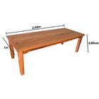 Mesa Madeira De Demolição 2,50 Em Madeira Maciça 10 Lugares (