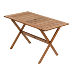 Mesa Madeira Dobrável Retangular Mestra Nogueira 74x70x120cm