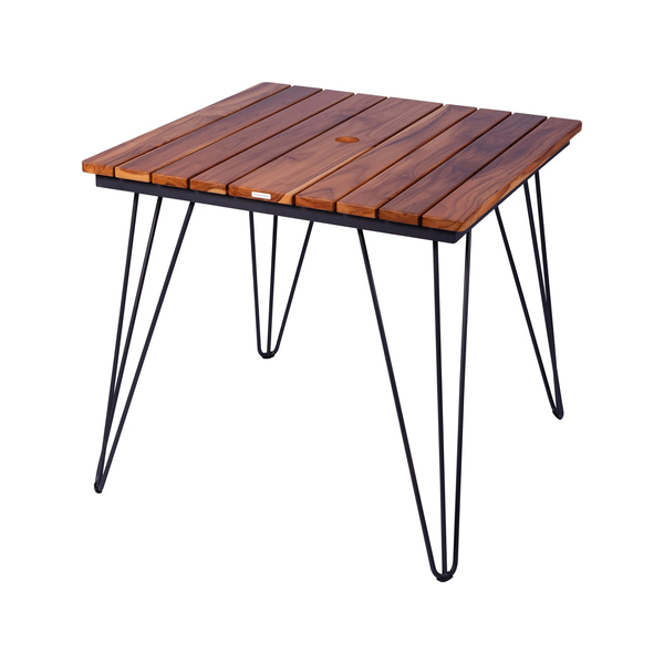 Mesa Madeira Eco Quadrada Tarsila 88x88cm Marrom