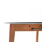 Mesa Madeira Eucalipto e Vidro Redonda Yasu 75x100cm Naterial