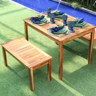 Mesa Madeira FSC Retangular Tropicália 105,8 x 80 x 75 cm Marrom Naterial