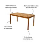 Mesa Madeira FSC Retangular Tropicália 151,4x80x75cm Marrom Naterial