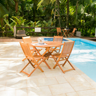 Mesa Madeira Jatobá Dobrável Octogonal 74x120x110cm Butzke