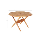 Mesa Madeira Jatobá Dobrável Octogonal 74x120x110cm Butzke