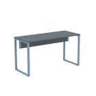 Mesa Madeira M120/60p25tub 120cm Industrial Grafito E Azul Da