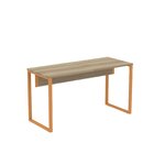 Mesa Madeira M134/60p25tub 134cm Industrial Natural E Laranja
