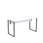 Mesa Madeira M150/60p25tub 150cm Industrial Branco E Grafito