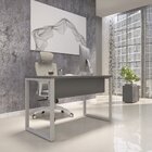 Mesa Madeira M150/60p25tub 150cm Industrial Grafito E Branco