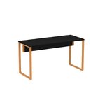 Mesa Madeira M150/60p25tub 150cm Industrial Preto E Laranja P