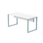 Mesa Madeira M150/70p25tub 150cm Industrial Branco E Azul Dal