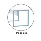 Mesa Madeira M150/70p25tub 150cm Industrial Branco E Azul Dal