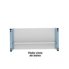 Mesa Madeira M150/70p25tub 150cm Industrial Branco E Azul Dal