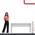 Mesa Madeira M150/70p25tub 150cm Industrial Branco E Cinza Br