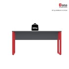 Mesa Madeira M150/70p25tub 150cm Industrial Grafito E Vermelh