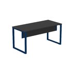 Mesa Madeira M150/70p25tub 150cm Industrial Preto E Azul Delr