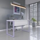 Mesa Madeira M1700/700p25tub 170cm Industrial Branco E Lilás