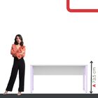 Mesa Madeira M1700/700p25tub 170cm Industrial Branco E Lilás